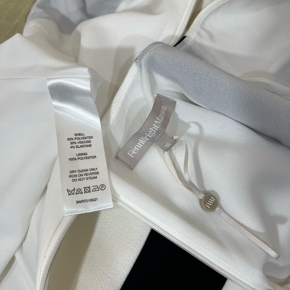 🆕Fenn Wright Manson White and Black Dress Size 16 NWOT - Picture 5 of 5